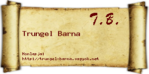 Trungel Barna névjegykártya