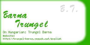 barna trungel business card